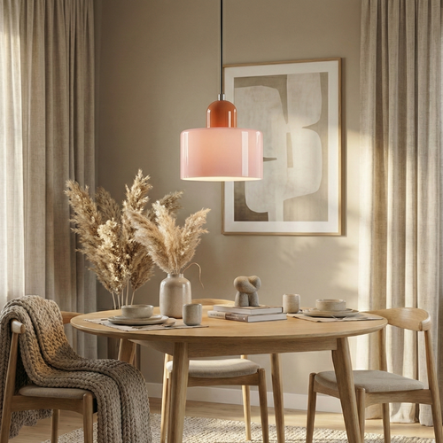 Geometryczna Lampa Wisząca Kolorowe Szkło Regulowana Wysokość 0