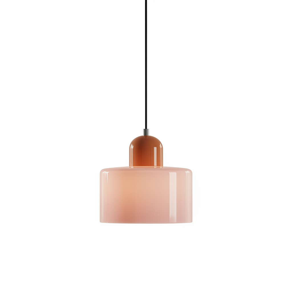 Geometryczna Lampa Wisząca Kolorowe Szkło Regulowana Wysokość