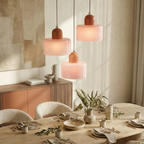Geometryczna Lampa Wisząca Kolorowe Szkło Regulowana Wysokość 2