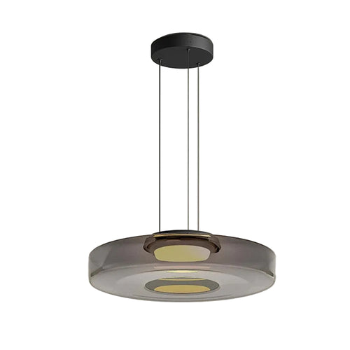Minimalistyczna Lampa Wisząca Szkło Regulowana Wysokość 0
