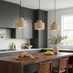 Minimalistyczna Lampa Wisząca Trawertynowa Elegancka Naturalna 0
