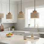 Minimalistyczna Lampa Wisząca Trawertynowa Elegancka Naturalna 2