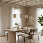 Minimalistyczna Lampa Wisząca Trawertynowa Elegancka Naturalna 7
