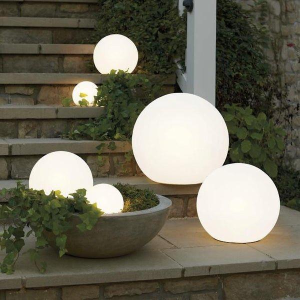 Nowoczesna Lampa Stojąca Ogrodowa Szkło Wodoodporna LED 7