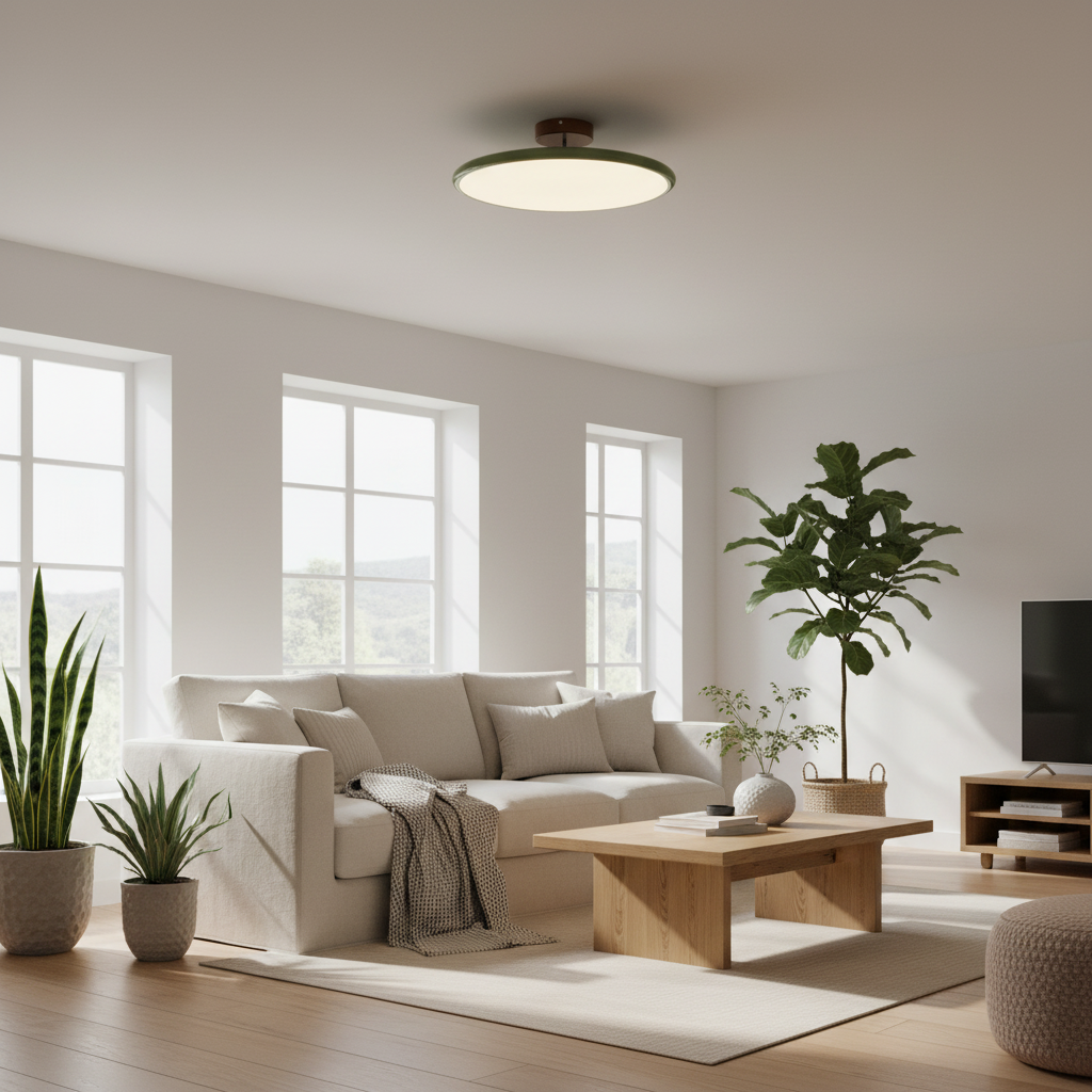 Nowoczesna Lampa Sufitowa LED Metal Regulowana Okrągła 1