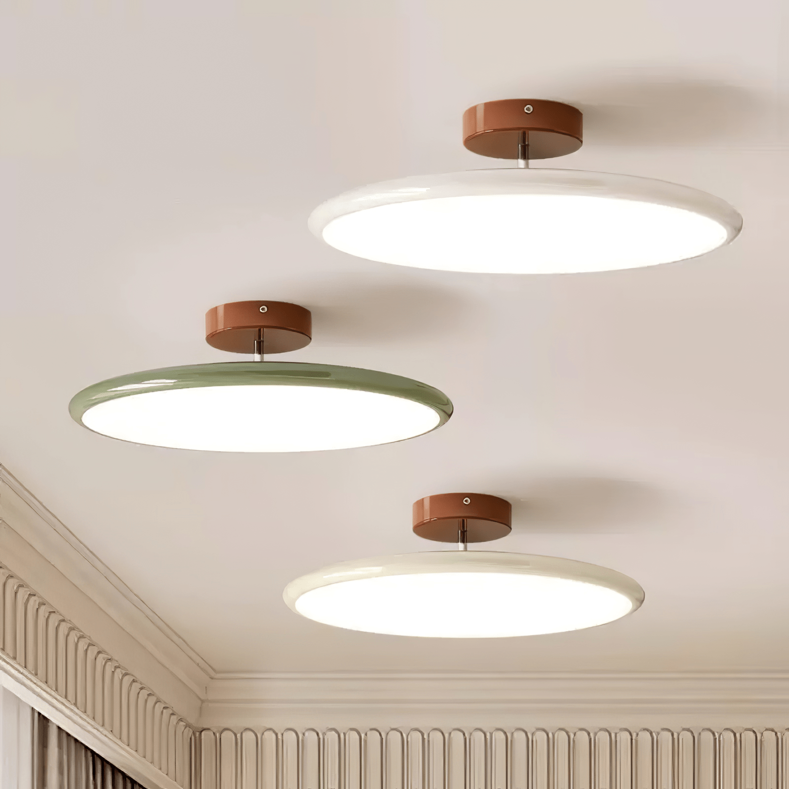 Nowoczesna Lampa Sufitowa LED Metal Regulowana Okrągła 7