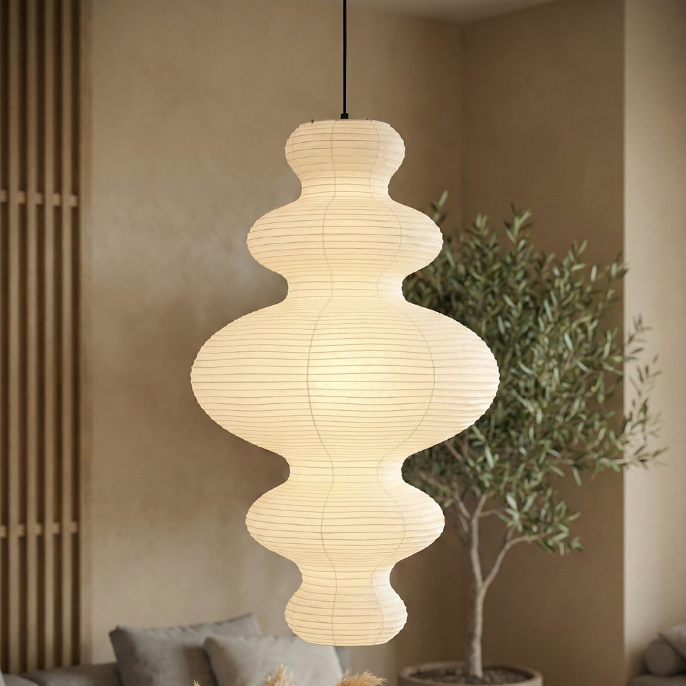 Nowoczesna Lampa Wisząca Klosz z Papieru Ryżowego 47 cm 3