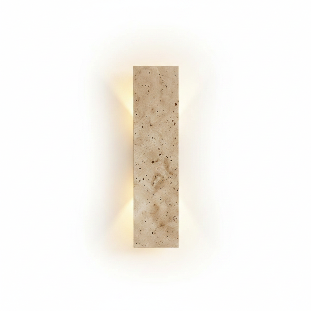 Nowoczesny LED Kinkiet Zewnętrzny Kamień Naturalny