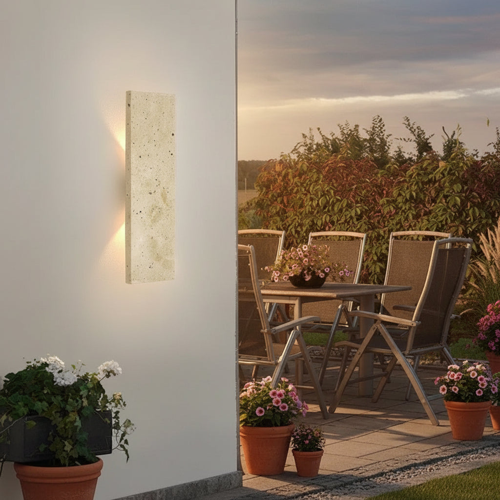 Nowoczesny LED Kinkiet Zewnętrzny Kamień Naturalny 7